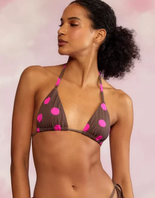 Shop Cynthia Rowley Becca String Bikini Top Brwpnk