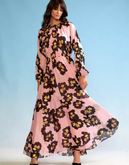 New Cynthia Rowley Belize Silk Dress Pnkgd