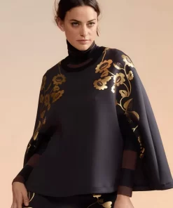 Flash Sale Cynthia Rowley Bonded Capelet Blkgd