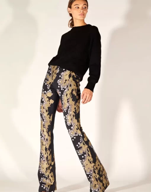 Best Cynthia Rowley Bonded Fit And Flare Pant Gldbra