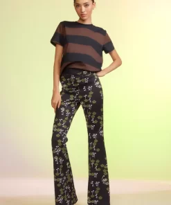 Discount Cynthia Rowley Bonded Fit And Flare Pants Blkmt