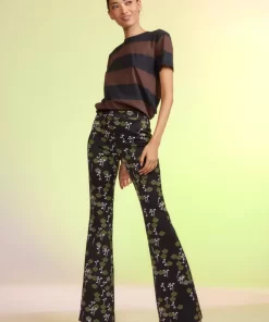 Discount Cynthia Rowley Bonded Fit And Flare Pants Blkmt