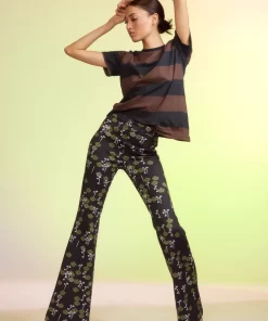 Discount Cynthia Rowley Bonded Fit And Flare Pants Blkmt