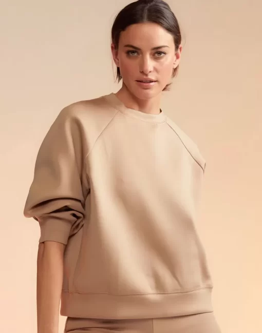 Discount Cynthia Rowley Bonded Pullover Camel