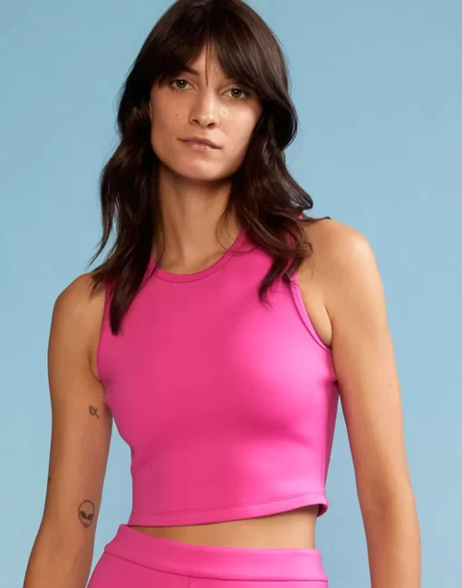 Hot Cynthia Rowley Bonded Racer Tank Htpnk