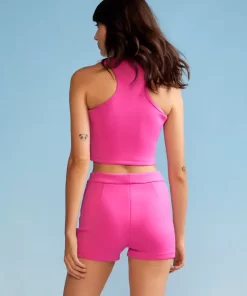 Hot Cynthia Rowley Bonded Racer Tank Htpnk