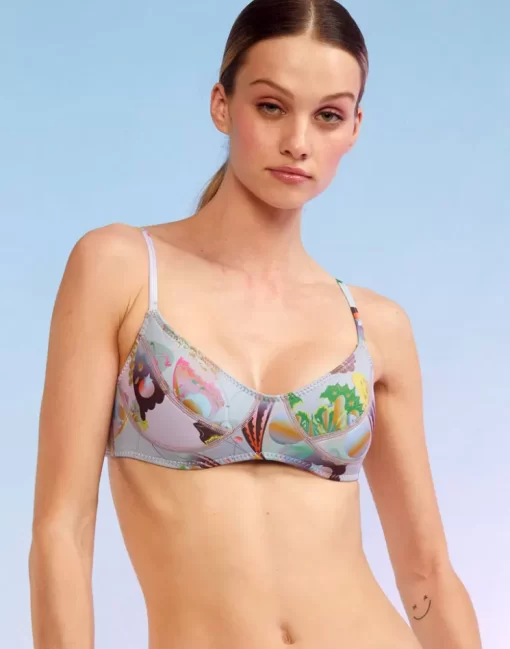 Flash Sale Cynthia Rowley Butterfly Wings Neoprene Bikini Top Blumb