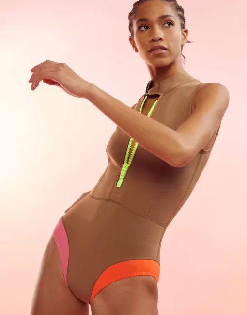 Discount Cynthia Rowley Byron Wetsuit Camel