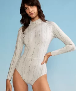 Store Cynthia Rowley Cable Knit Wetsuit Cream