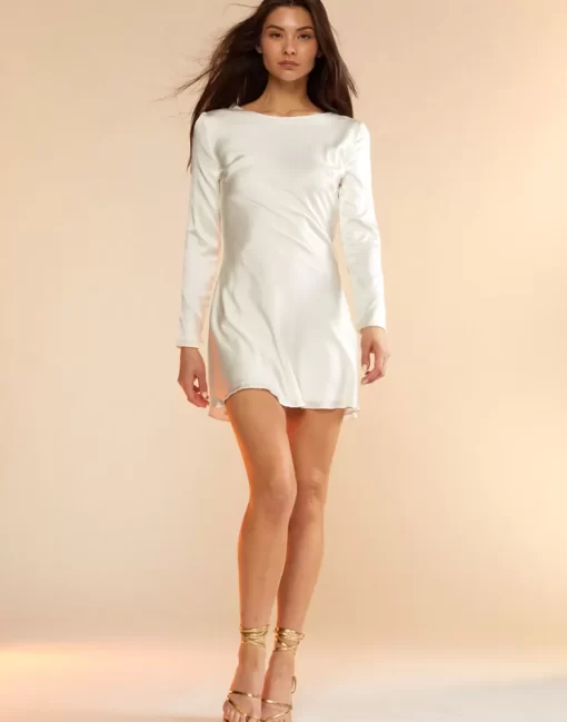 Flash Sale Cynthia Rowley Charlotte Silk Dress White