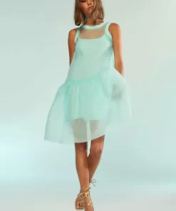 Store Cynthia Rowley Chloe Organza Dress Mint