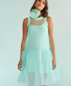 Store Cynthia Rowley Chloe Organza Dress Mint