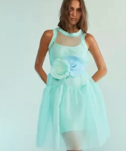 Store Cynthia Rowley Chloe Organza Dress Mint