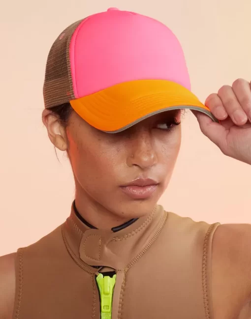 Discount Cynthia Rowley Colorblock Trucker Hat Orpktp