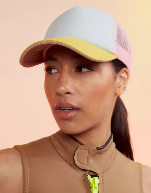 Clearance Cynthia Rowley Colorblock Trucker Hat Ylbupk