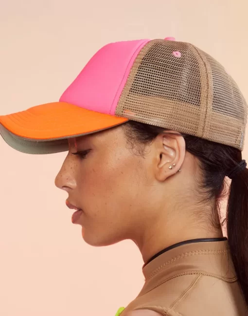 Discount Cynthia Rowley Colorblock Trucker Hat Orpktp