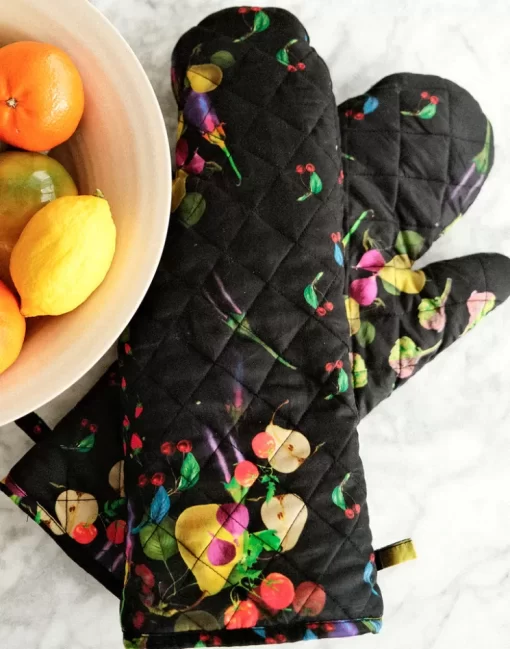 Best Sale Cynthia Rowley Cr X Kit Quilted Oven Mitt Black