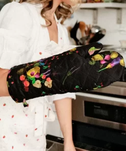 Best Sale Cynthia Rowley Cr X Kit Quilted Oven Mitt Black