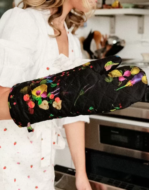 Best Sale Cynthia Rowley Cr X Kit Quilted Oven Mitt Black