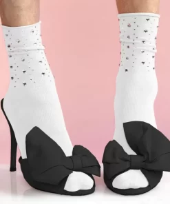 Discount Cynthia Rowley Crystal Socks White