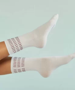 Cheap Cynthia Rowley Crystal Sport Socks Whtred