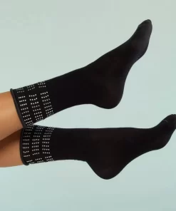 Outlet Cynthia Rowley Crystal Sport Socks Black