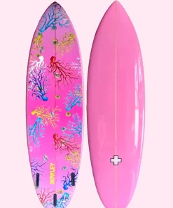 New Cynthia Rowley Custom Short Surfboard - Gradient Corals Default Title