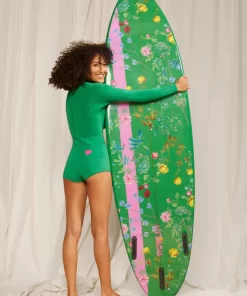 Sale Cynthia Rowley Custom Short Surfboard - Green Garden Floral Default Title