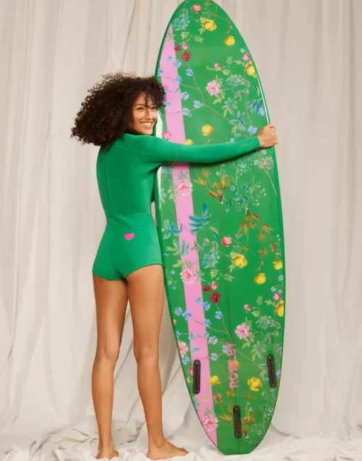 Sale Cynthia Rowley Custom Short Surfboard - Green Garden Floral Default Title