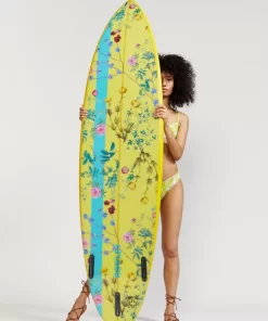 Hot Cynthia Rowley Custom Short Surfboard - Yellow Garden Floral Default Title