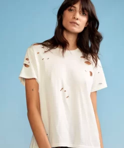 Shop Cynthia Rowley Distressed Tee White