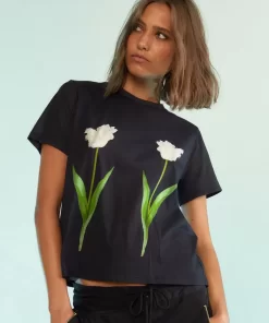 Cheap Cynthia Rowley Everyday Tees Blkwt