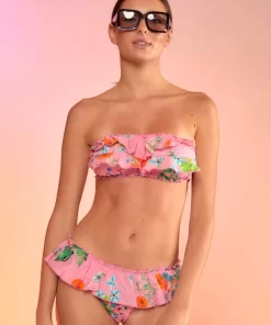 Flash Sale Cynthia Rowley Flirt Ruffle Bikini Bottom Pink