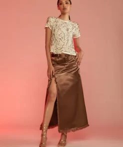 Sale Cynthia Rowley Freya Skirt Coffee