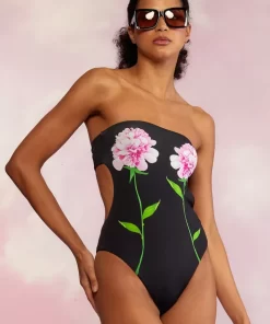 Best Cynthia Rowley Freya Strapless Swimsuit Black