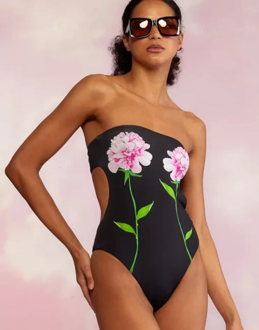 Best Cynthia Rowley Freya Strapless Swimsuit Black