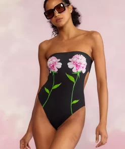 Best Cynthia Rowley Freya Strapless Swimsuit Black