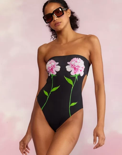 Best Cynthia Rowley Freya Strapless Swimsuit Black