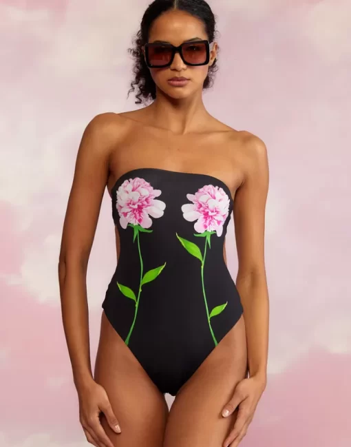 Best Cynthia Rowley Freya Strapless Swimsuit Black