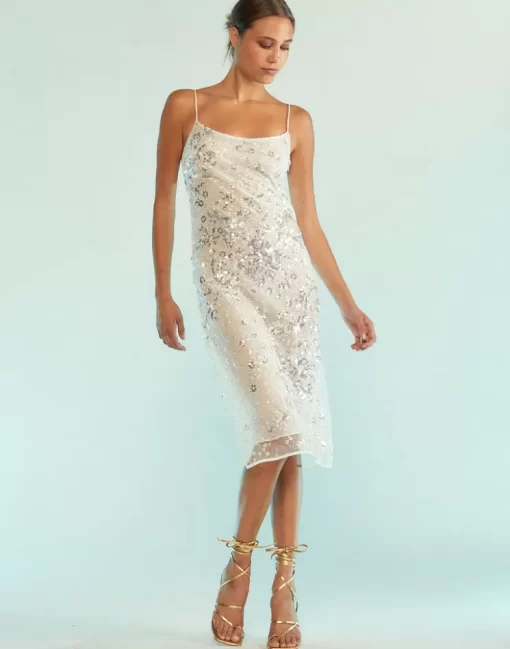 Shop Cynthia Rowley Gisele Beaded Dress White