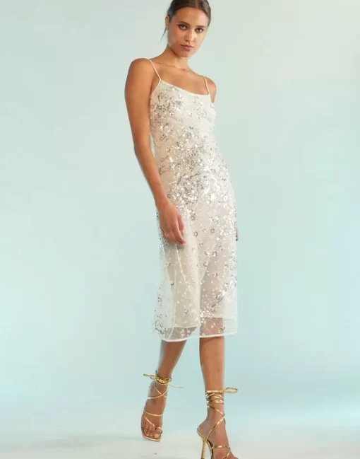 Shop Cynthia Rowley Gisele Beaded Dress White