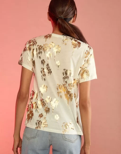 Cheap Cynthia Rowley Gold Foil T-Shirt Whgld