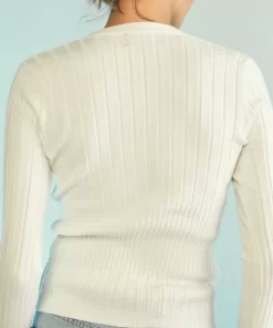 Outlet Cynthia Rowley Hailey Knit Cardigan White