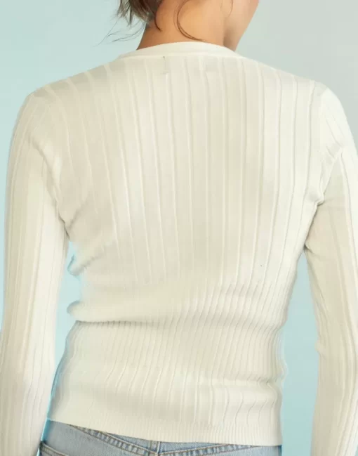 Outlet Cynthia Rowley Hailey Knit Cardigan White