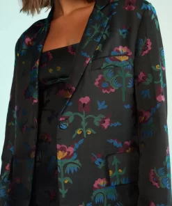 Flash Sale Cynthia Rowley Harper Jacquard Blazer Blkmt