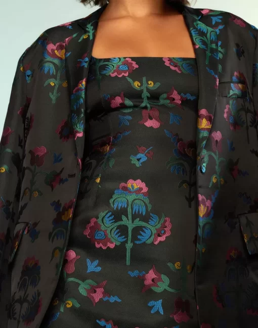 Flash Sale Cynthia Rowley Harper Jacquard Blazer Blkmt