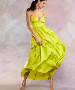 New Cynthia Rowley Kea Silk Dress Yellow