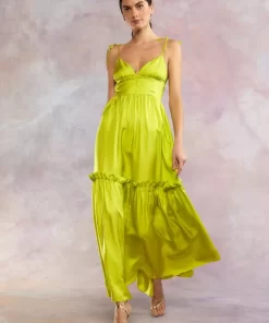 New Cynthia Rowley Kea Silk Dress Yellow