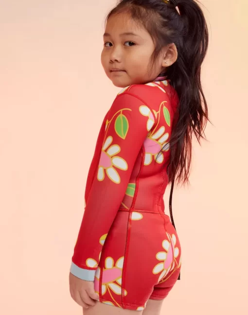 Fashion Cynthia Rowley Kids Floral Wetsuit Red