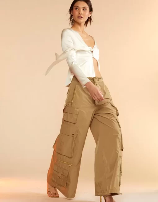 Shop Cynthia Rowley Kim Cargo Pant Khaki